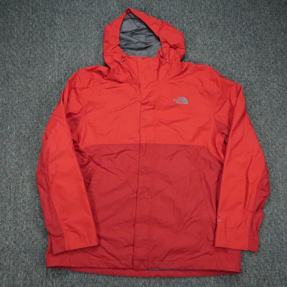 The North Face Jacket Mens XL Red Bergen Peak Triclimate Hooded Full Zip Pockets